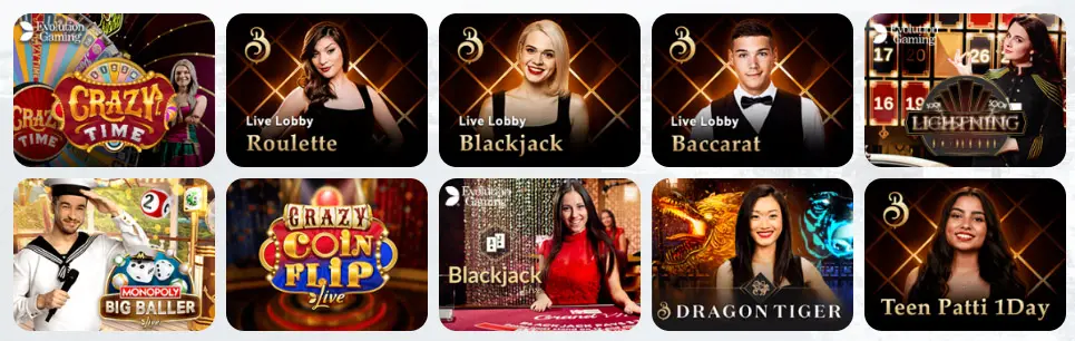 Jeux de casino en direct Slottica Casino