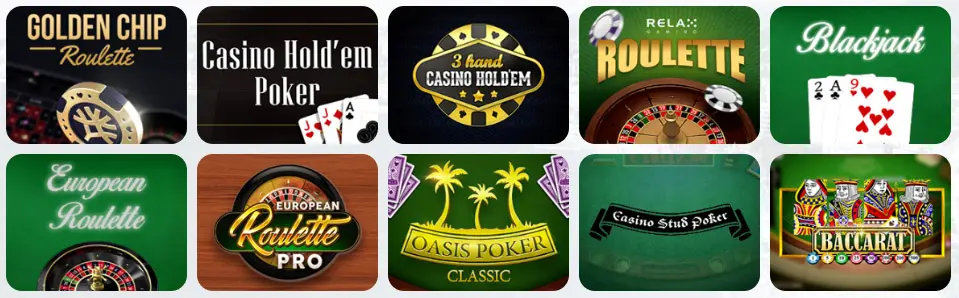 Jeux de table au SLOTTICA CASINO