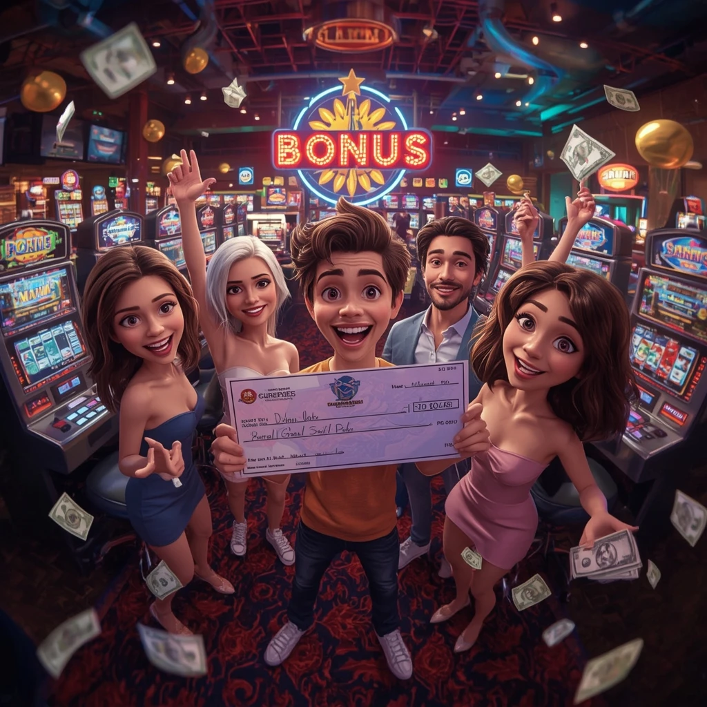 bonus dans les mains d'un homme au casino SLOTTICA CASINO
