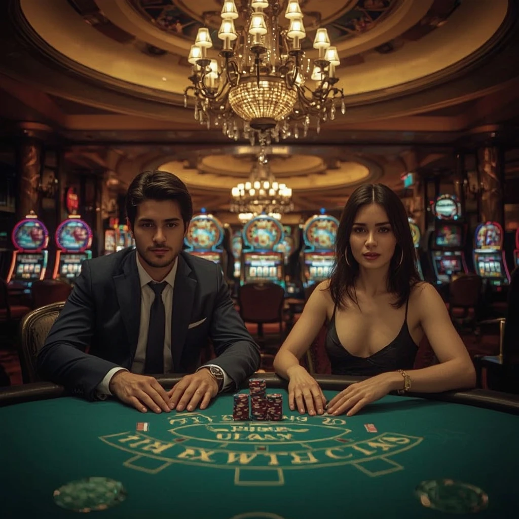 Deux joueurs de poker dans un SLOTTICA CASINO